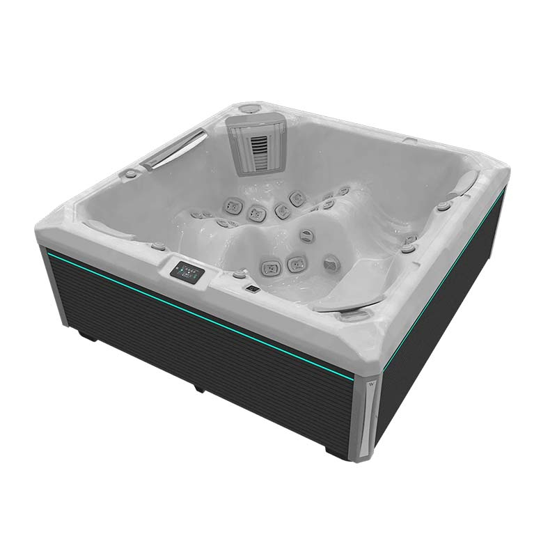 Set minipiscină Wellis, Makalu PeakLife Premium Plus, cu capac, jeturi luminoase și sistem WIS integrat, pentru 5 persoane