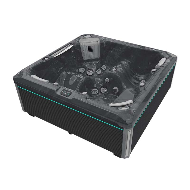 Set minipiscină Wellis, Makalu PeakLife Premium Plus, cu capac, jeturi luminoase și sistem WIS integrat, pentru 5 persoane