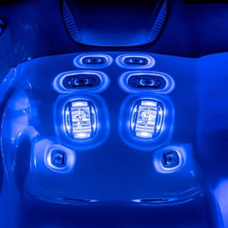 Minipiscină Atlas PeakLife Premium Plus, cu capac, jeturi luminoase și sistem WIS integrat