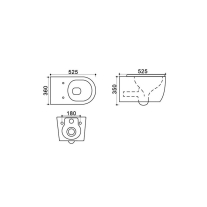 Set vas WC suspendat, Fluminia, Minerva Tornado Flush, rimless, cu capac quick release si soft close, alb