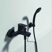  Baterie cadă și duș Ideal Standard Cerafine O, montaj aparent, negru mat