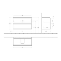 Mobilier suspendat lavoar Villeroy & Boch Skyla 100 cm, 2 sertare Soft Close, Nordic Oak