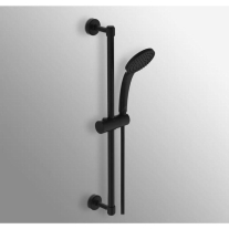 Set de duș Ideal Standard, Idealrain Soft cu pară, bară de duș și furtun, negru mat
