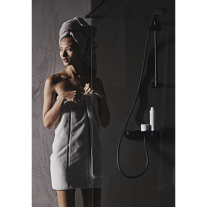 Set de duș Ideal Standard, Idealrain Soft cu pară, bară de duș și furtun, negru mat