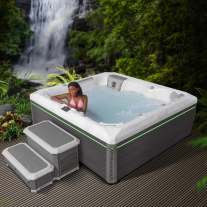 Set minipiscina Wellis, Atlas PeakLife Deluxe, cu capac, pentru 6 persoane