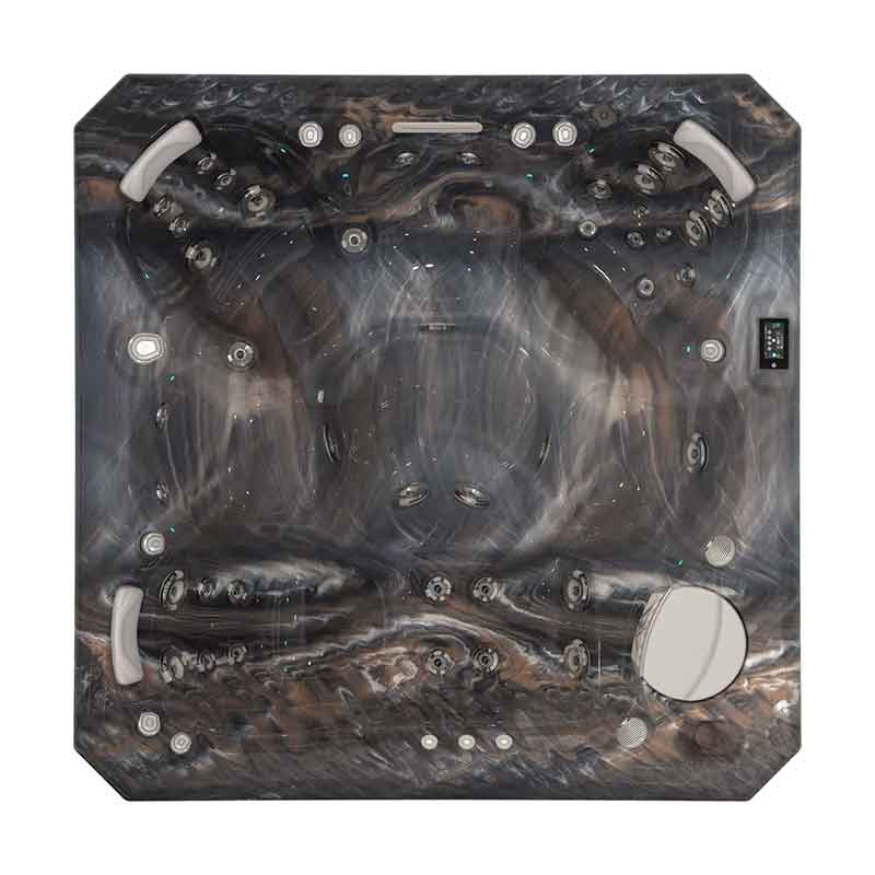 Set minipiscina Wellis, Malaga CityLife Deluxe, cu capac, pentru 6 persoane