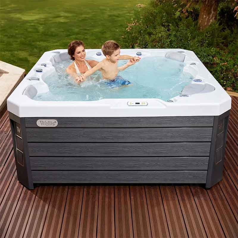 Set minipiscina Wellis, Prague CityLife Deluxe, cu capac, pentru 6 persoane