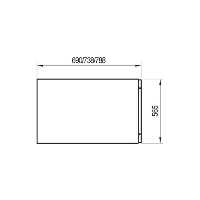 Panou lateral Ravak, pentru căzi, 70 cm, alb
