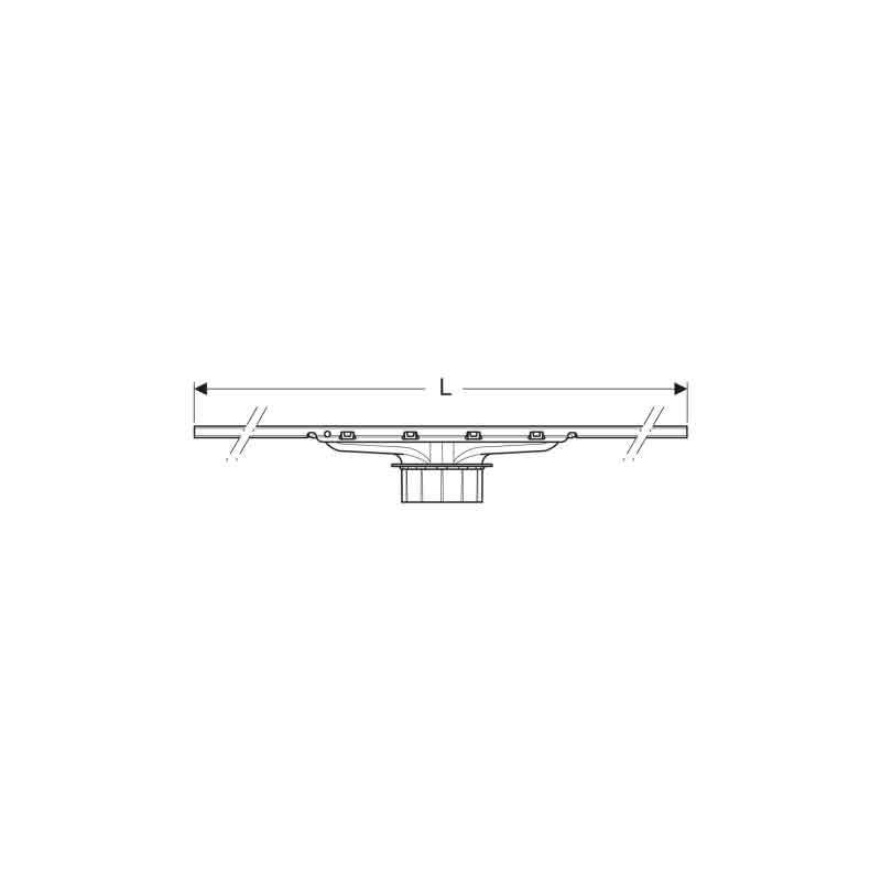 Rigolă de duș Geberit CleanLine30, 30–110 cm, negru