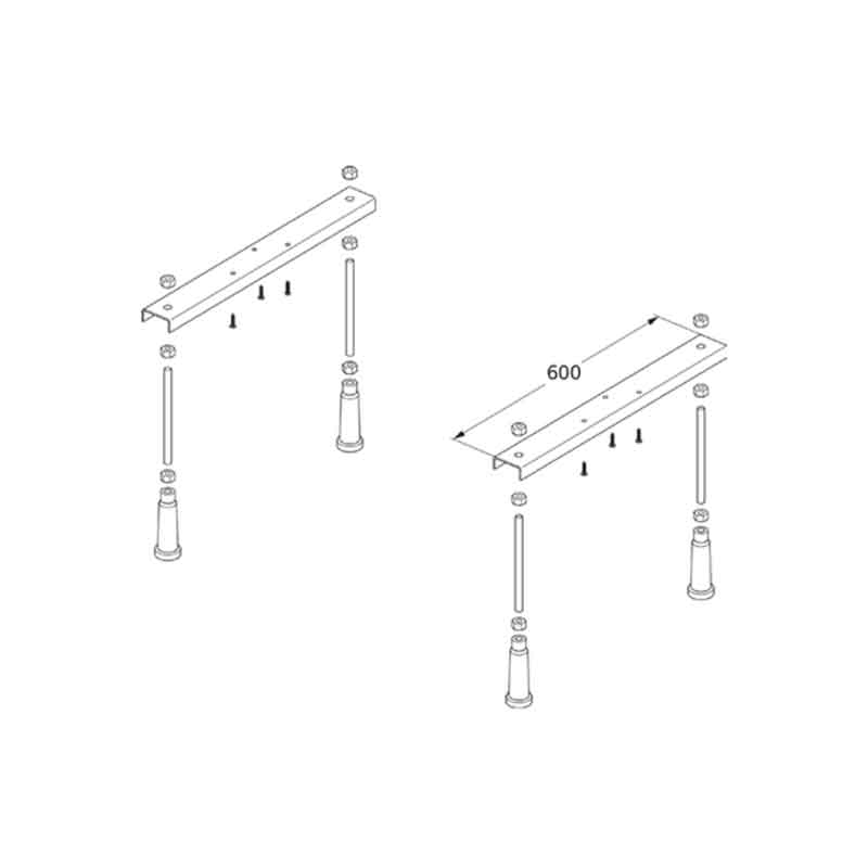 Set de picioare pentru cadă 70 cm, Ideal Standard Multisuite