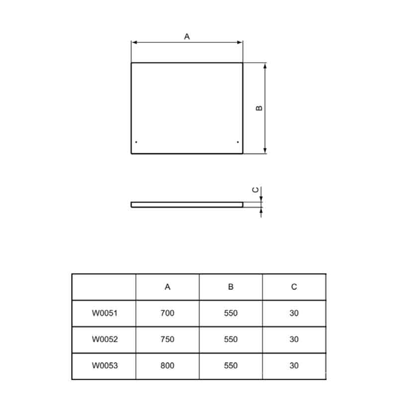 Panou lateral pentru cadă Ideal Standard Simplicity, 75 cm, alb