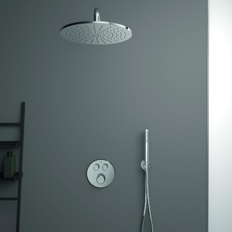 Pălărie de duș Ideal Standard Idealrain, pătrată, 260 x 260 mm, crom