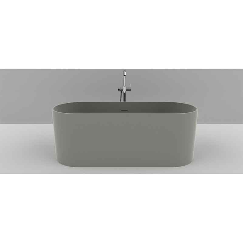 Cadă de baie Zanzibar din compozit mineral, 157 x 63,5 cm, grey stone mat