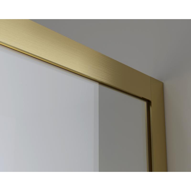 Paravan de duș Walk-In Mediterraneo Trixie 120 cm, sticlă securizată 8 mm, profil auriu