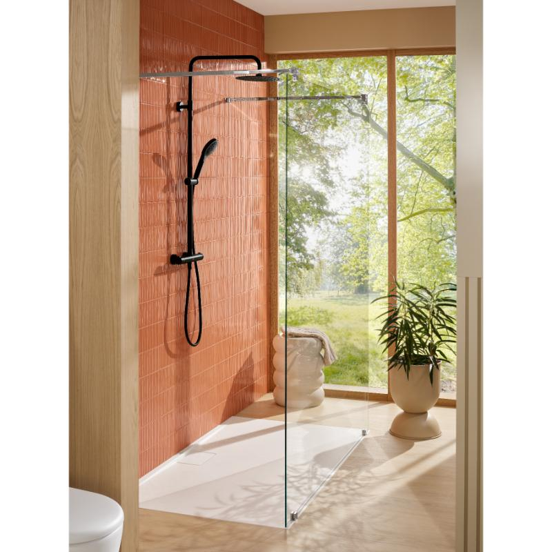 Coloană de duș cu termostat Villeroy & Boch Verve Showers, negru mat