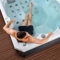 Set minipiscina Wellis, Budapesta Life Premium, cu capac, pentru 5 persoane