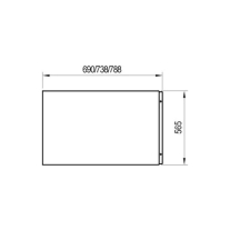 Panou lateral Ravak, pentru căzi, 70 cm, alb