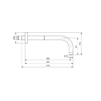 Braț de duș Ideal Standard Idealrain, 400 mm, crom