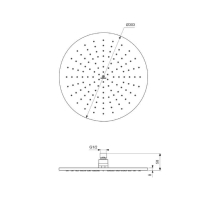  Pălărie de duș Ideal Standard Idealrain, Ø 300 mm, negru mat