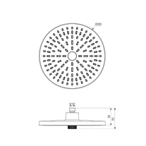 Pălărie de duș Ideal Standard Idealrain Alu+, Ø 260 mm, rosé