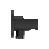 Cot racord de perete pentru duș Ideal Standard Idealrain, profil rotund, negru mat
