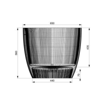Cadă freestanding TEKO Nubia, din marmură turnată, cu preaplin, 157x65 cm, finisaj Gelcoat rose marble mat
