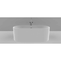 Cadă de baie TEKO Zanzibar din compozit mineral, 157 x 63,5 cm, alb mat