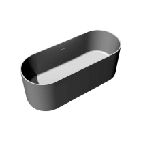 Cadă de baie Zanzibar din compozit mineral, 157 x 63,5 cm, grey stone mat
