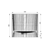Cadă de baie Zanzibar din compozit mineral, 157 x 63,5 cm, grey stone mat