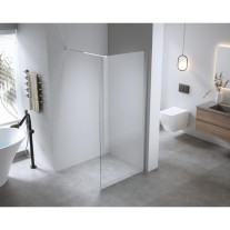 Paravan de duș Walk-In Mediterraneo Trixie 90 cm, sticlă securizată 8 mm, profil crom