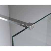 Paravan de duș Walk-In Mediterraneo Trixie 90 cm, sticlă securizată 8 mm, profil crom