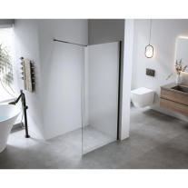  Paravan de duș Walk-In Mediterraneo Trixie 90 cm, sticlă securizată 8 mm, profil negru mat