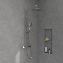  Coloană de duș cu termostat Villeroy & Boch Verve Showers, 3 funcții, crom