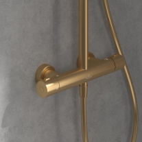 Coloană de duș cu termostat Villeroy & Boch Verve Showers, auriu periat