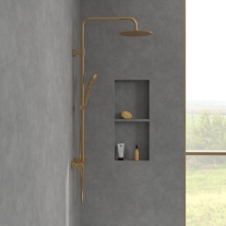 Coloană de duș cu termostat Villeroy & Boch Verve Showers, auriu periat