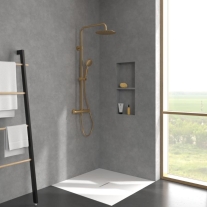 Coloană de duș cu termostat Villeroy & Boch Verve Showers, auriu periat