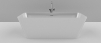  Cadă freestanding din compozit TEKO Cairo, 157x65x56 cm, alb lucios