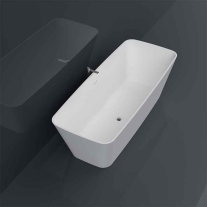  Cadă freestanding din compozit TEKO Cairo, 157x65x56 cm, alb lucios