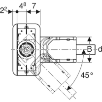 Kit de instalare pentru rigole de duș Geberit CleanLine, 90–220 mm, DN 50
