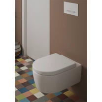 Set vas wc suspendat, Villeroy & Boch, Avento, direct flush, cu capac soft close, quick release, alb alpin