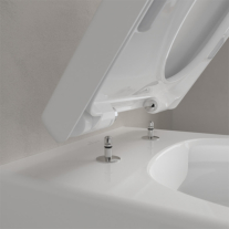 Set vas wc suspendat, Villeroy & Boch, Avento, direct flush, cu capac soft close, quick release, alb alpin