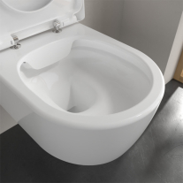 Set vas wc suspendat, Villeroy & Boch, Avento, direct flush, cu capac soft close, quick release, alb alpin