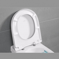 Set vas WC suspendat Villeroy & Boch, O.Novo, COMPACT, direct flush, cu capac soft close, alb
