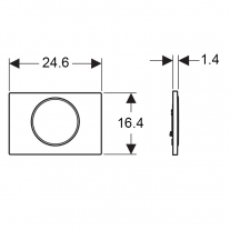 Clapeta cu actionare dubla Geberit, Sigma10, alb si cromat lucios
