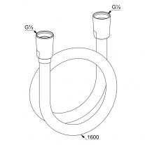 Furtun dus Kludi, Suparaflex Silver, flexibil, crom