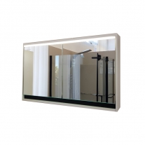 Dulap cu oglinda, Kolpasan, Pandora, 110 cm, iluminare led, alb