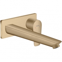 Baterie lavoar Hansgrohe, Talis E, montaj pe perete, 22.5 cm, bronz periat