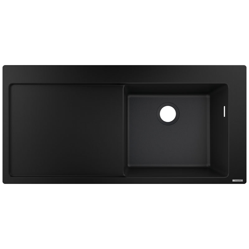 chiuveta_bucatarie_hansgrohe_silicatec_450_picurator_stanga_negru_grafit