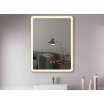 Oglinda, Fluminia, Titian, dreptunghiulara, cu iluminare LED si dezaburire, 60 x h80 cm