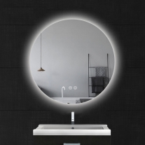 Oglinda Fluminia, Calatrava Ambient, rotunda, cu iluminare LED, diametru 60 cm